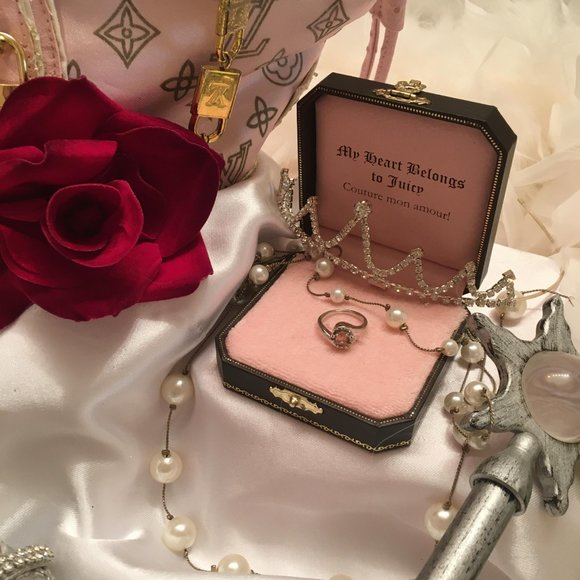 RARE vintage 10k white gold pink sapphire ring with diamonds - Picture 7 of 11